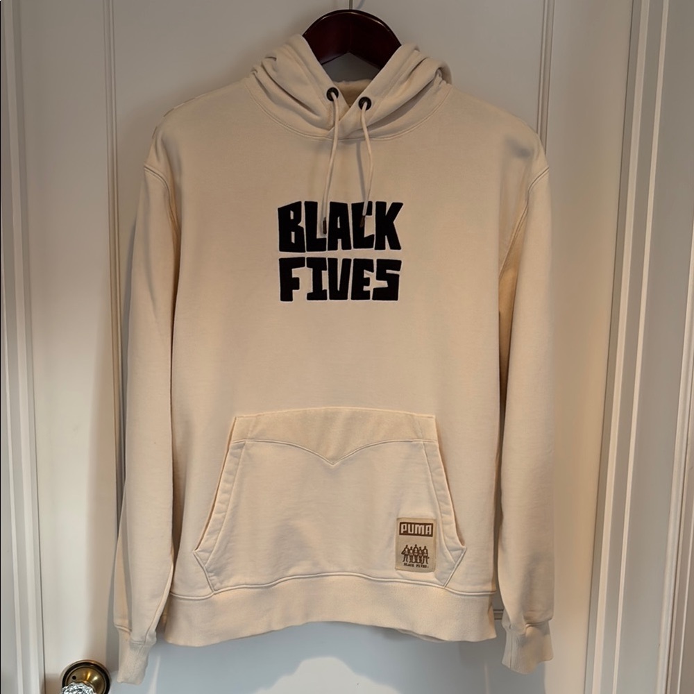 Puma X Black Fives Make History Now hoodie sweatshirt in ivory, tan, & black